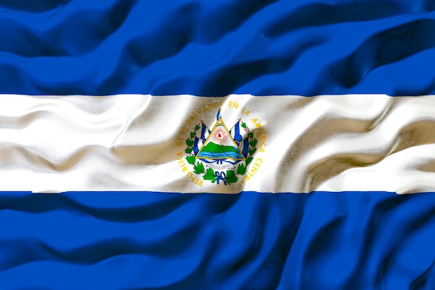 Photo national flag of el salvador background with flag of el salvador