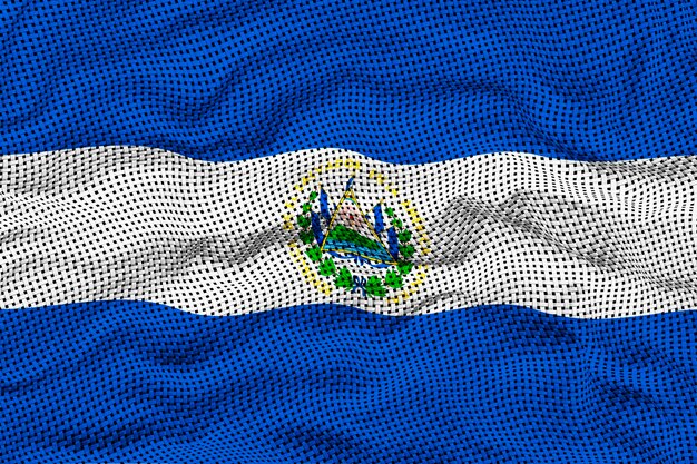 National flag of el salvador background with flag of el salvador