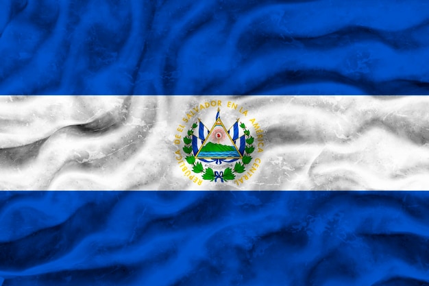 Photo national flag of el salvador background with flag of el salvador