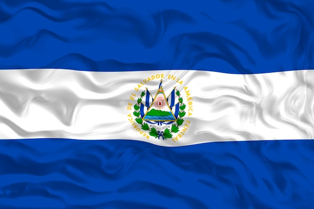 National flag of El Salvador Background with flag of El Salvador