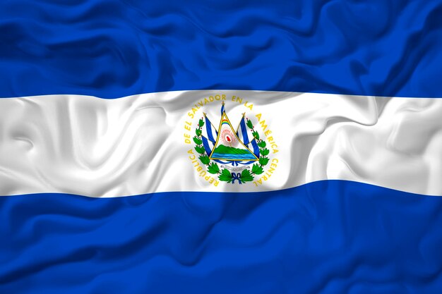 Photo national flag of el salvador background with flag of el salvador