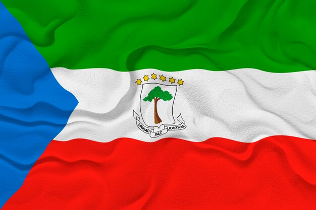 National flag of equatorial guinea background with flag of equatorial guinea