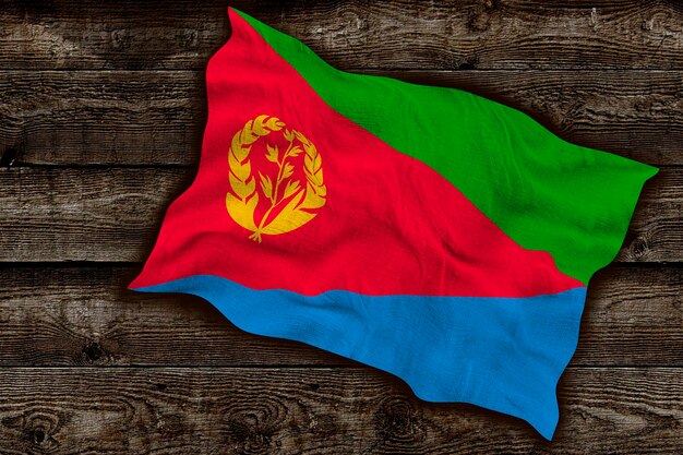 National flag of eritrea background with flag of eritrea