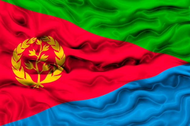 National flag of eritrea background with flag of eritrea