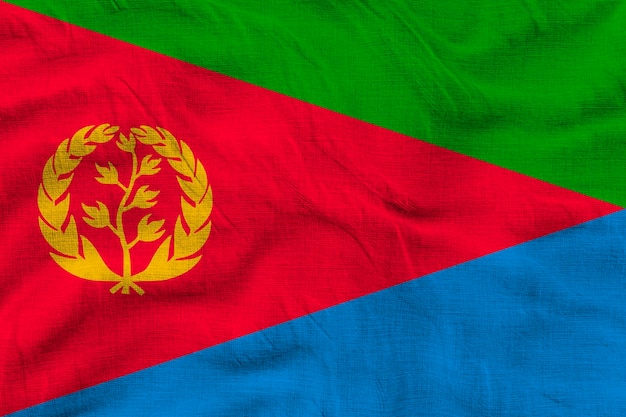 National flag of Eritrea Background with flag of Eritrea