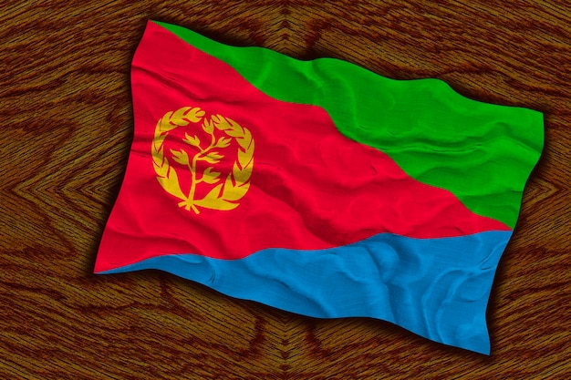 National flag of Eritrea Background with flag of Eritrea