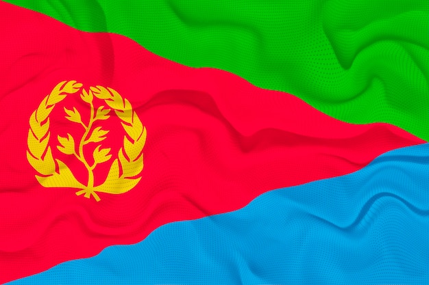 National flag of Eritrea Background with flag of Eritrea