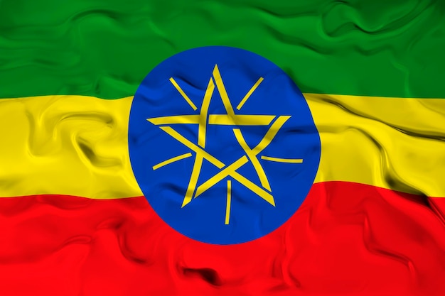 National flag of ethiopia background with flag of ethiopia