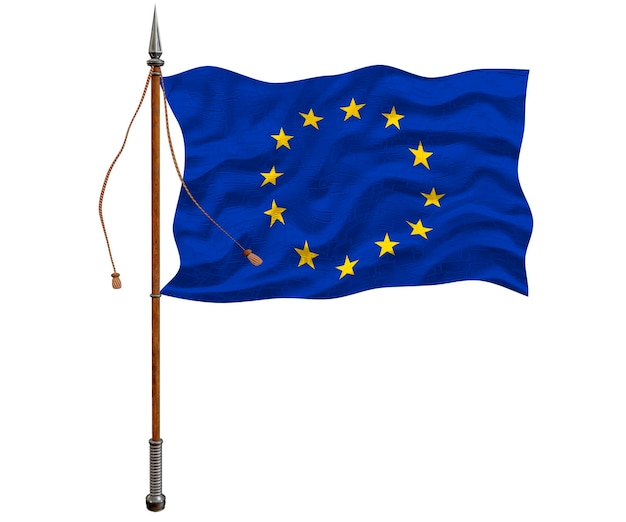 Photo national flag of europe background with flag of europe