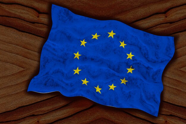 National flag of Europe Background with flag of Europe