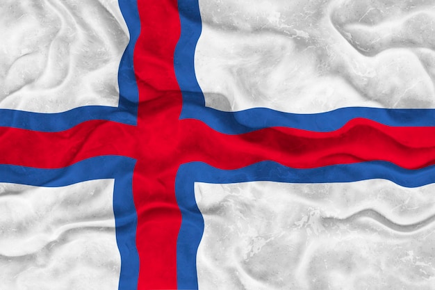 National flag of Faroe islands Background with flag of Faroe islands