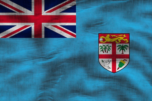 Photo national flag of fiji background with flag of fiji