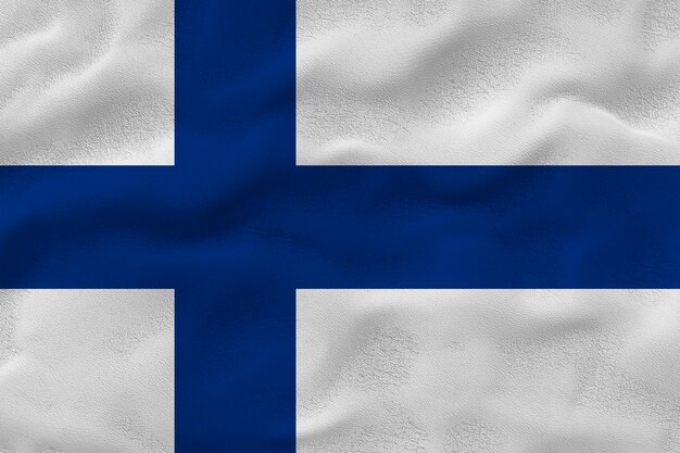 フィンランドの国旗とフィンランドの背景の国旗