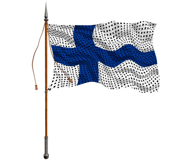 Photo national flag of finland background with flag of finland