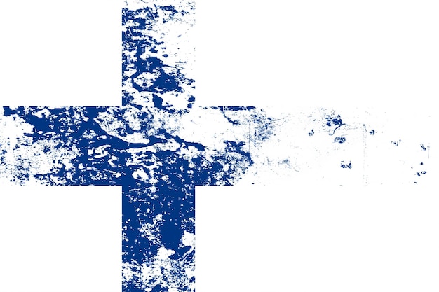Bandiera nazionale della finlandia con texture. modello per la progettazione