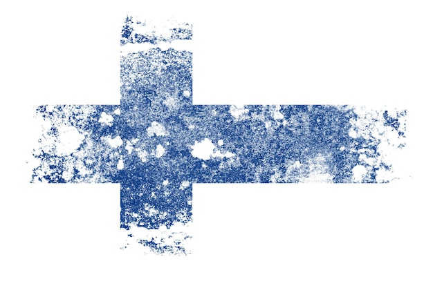Национальный флаг Финляндии с текстурой. шаблон для дизайна