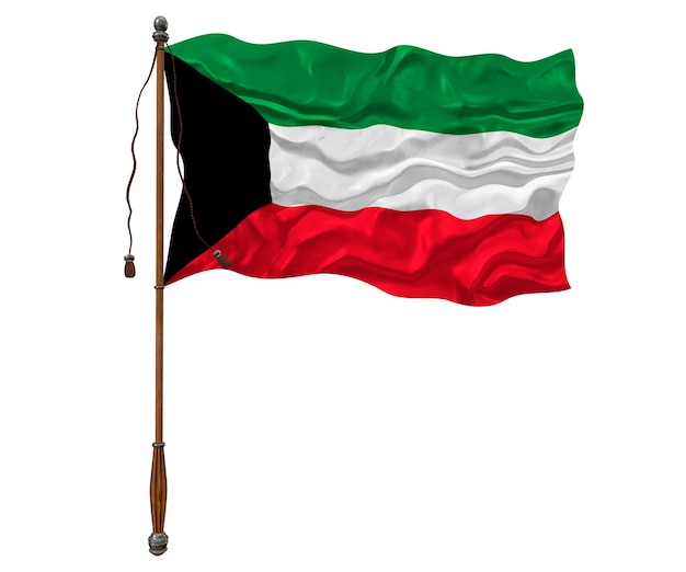 National flag Flag of Kuwait Background with flag Flag of Kuwait