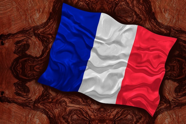 フランスの国旗とフランスの背景の国旗