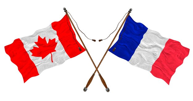 フランスとカナダの国旗 デザイナーの背景