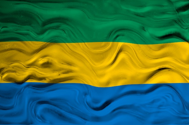 National flag of Gabon Background for editors and designers National holiday
