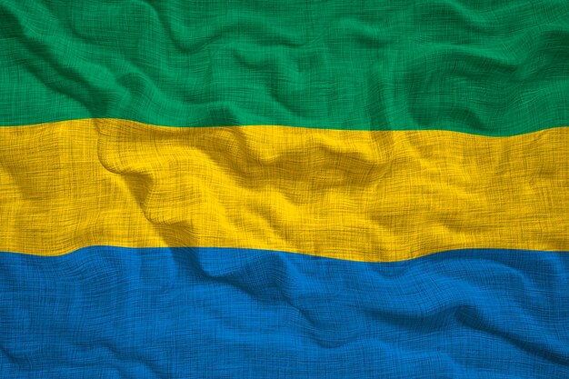 Photo national flag of gabon background for editors and designers national holiday