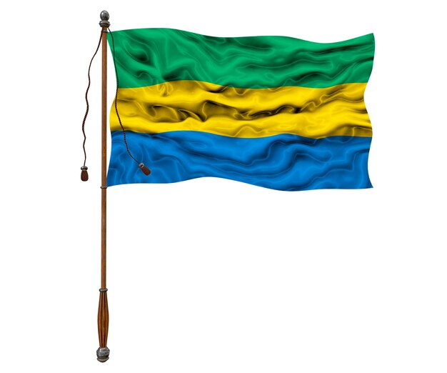 Photo national flag of gabon background with flag of gabon