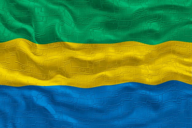 National flag of Gabon Background with flag of Gabon