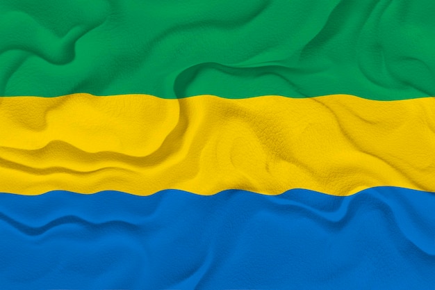 National flag of Gabon Background with flag of Gabon