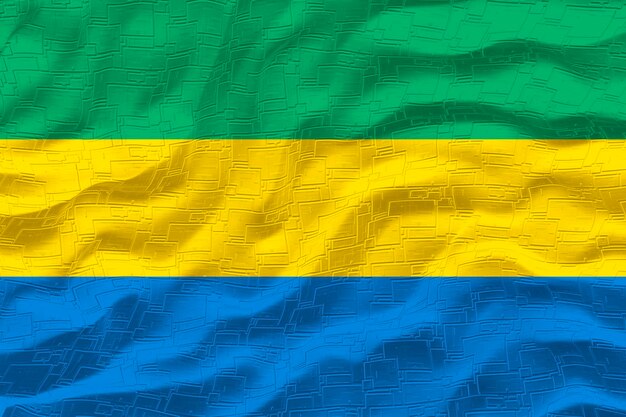 National flag of Gabon Background with flag of Gabon