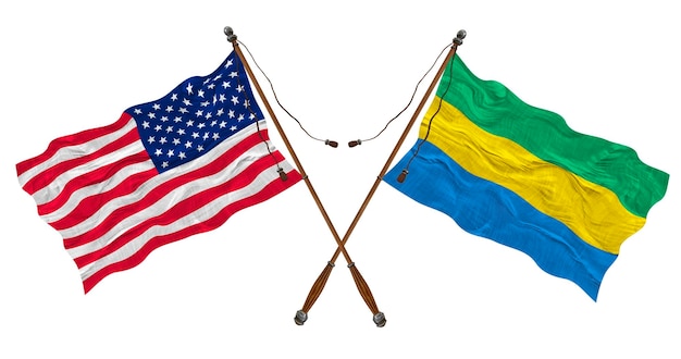 ガボンとアメリカ合衆国の国旗デザイナーの背景