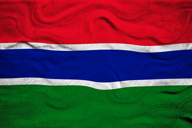 Photo national flag of gambia background for editors and designers national holiday