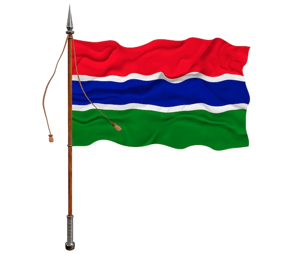 National flag of Gambia Background with flag of Gambia