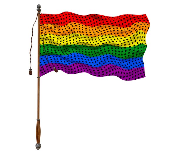 Photo national flag of gay pride background with flag of gay pride