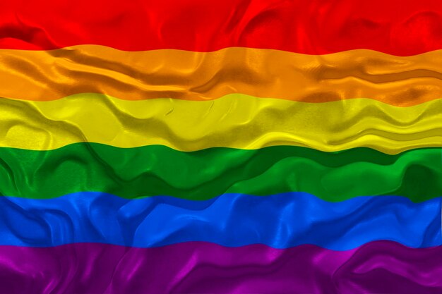 Photo national flag of gay pride background with flag of gay pride