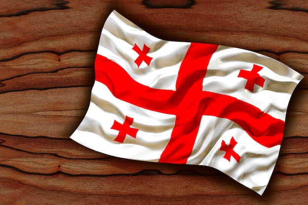 National flag of Georgia Background with flag of Georgia