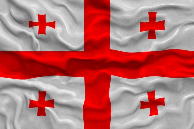 National flag of Georgia Background with flag of Georgia