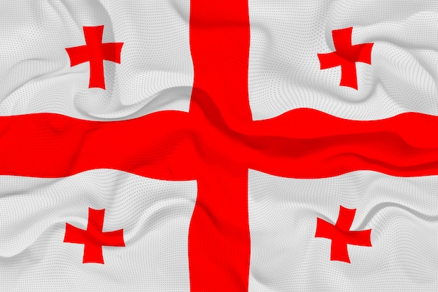 National flag of Georgia Background with flag of Georgia