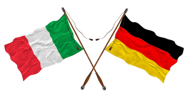 National flag of Germany and Italy Background for designers