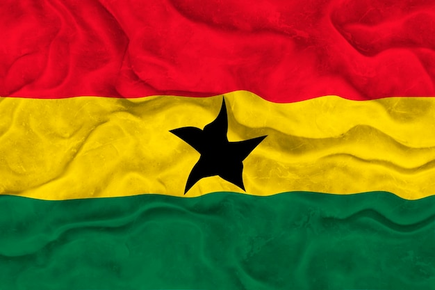 National flag of Ghana Background with flag of Ghana