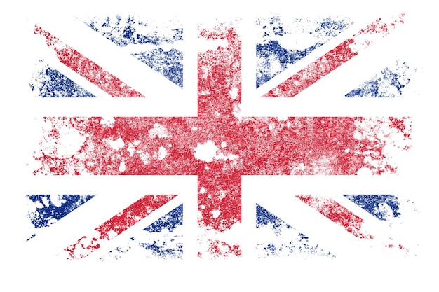 National flag of great britain with texture. template for design