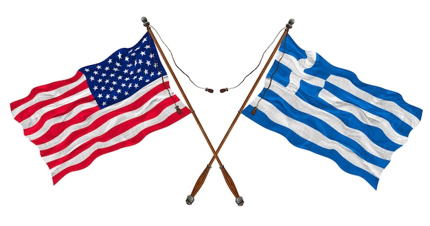 ギリシャとアメリカ合衆国の国旗 デザイナーの背景