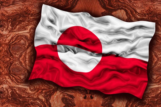 National flag of greenland background with flag of greenland