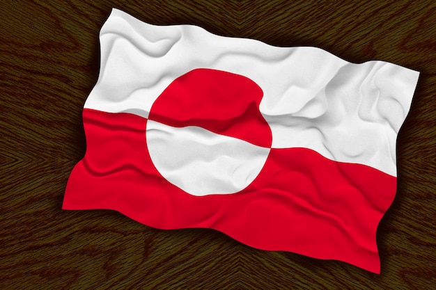 National flag of Greenland Background with flag of Greenland