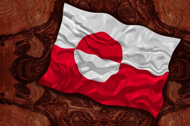 National flag of Greenland Background with flag of Greenland