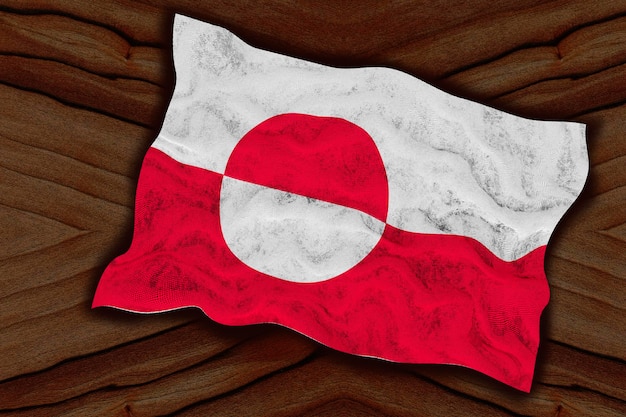 Photo national flag of greenland background with flag of greenland