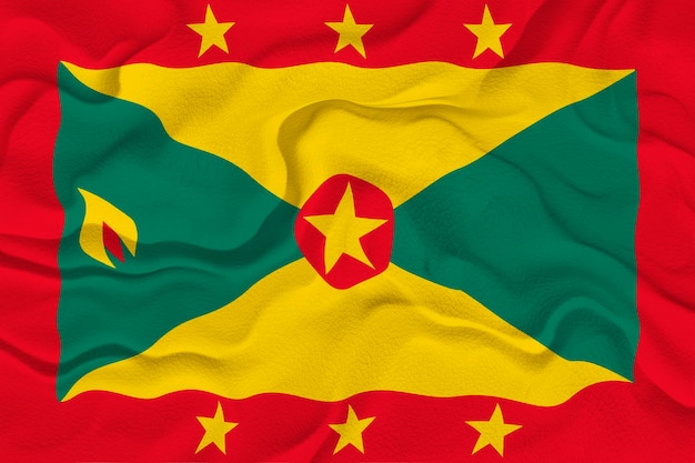 Photo national flag of grenada background with flag of grenada