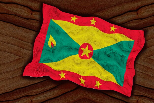 National flag of Grenada Background with flag of Grenada