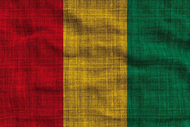 National flag of guinea background with flag of guinea