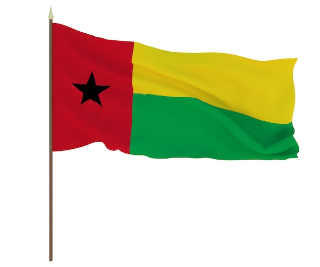 National flag of GuineaBissau Background for editors and designers National holiday