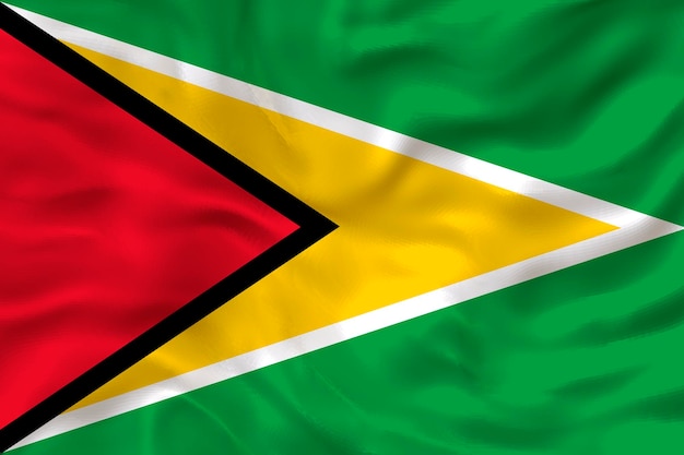 National flag of Guyana Background with flag of Guyana